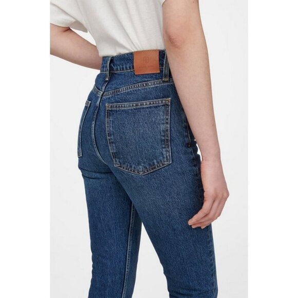 💕ANINE BING💕 Sonya Jean ~ Button Fly Mid Indigo Blue 27 NWOT - Picture 9 of 16
